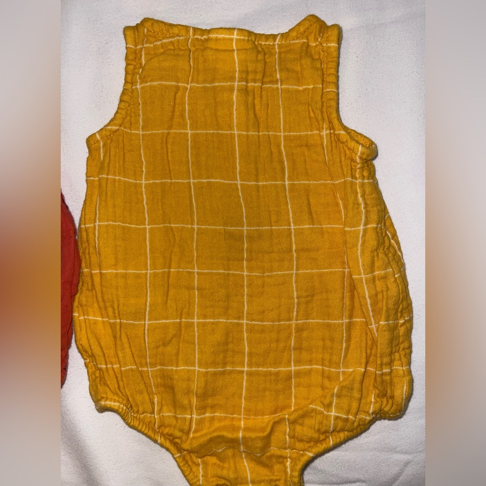 Cat & Jack Mustard , Rust Baby Rompers - Picture 2 of 10